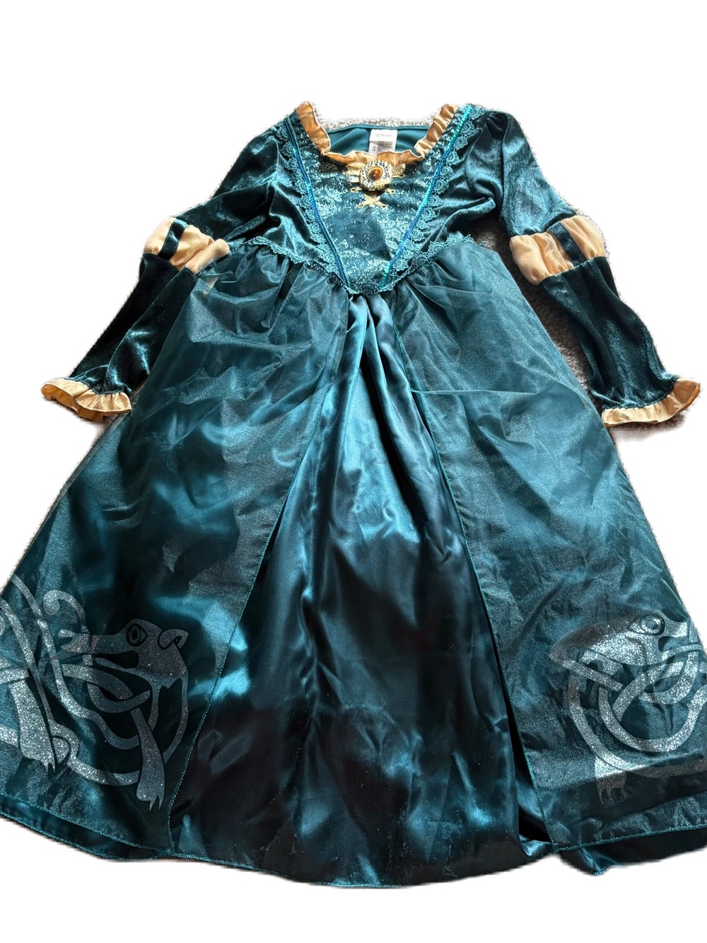 Disney Store Merida Dress Costume Sz 7/8 Brave Halloween World Land Cruise
